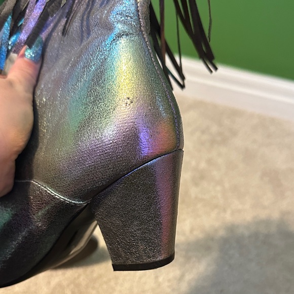 Shimmering Fringe Heeled Boots - Picture 7 of 8